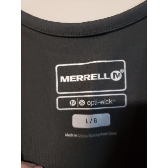 Womens Merrell Grey Wide Neck Top Size L - Picture 2 of 4
